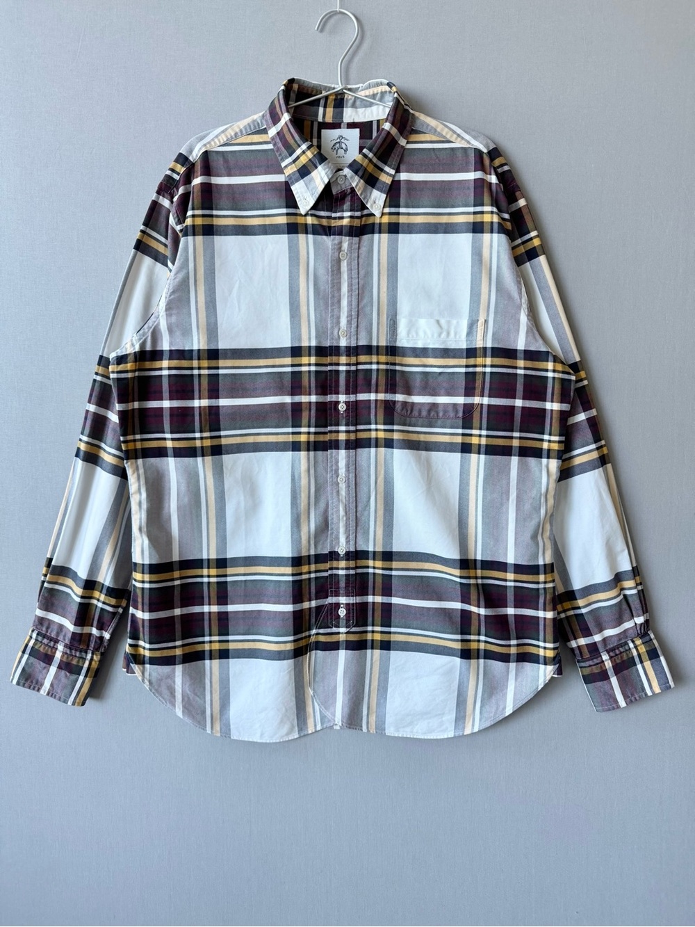 Brooks Brothers Black Fleece by Thom Browne Plaid Oxford Cloth Button Down Shirt